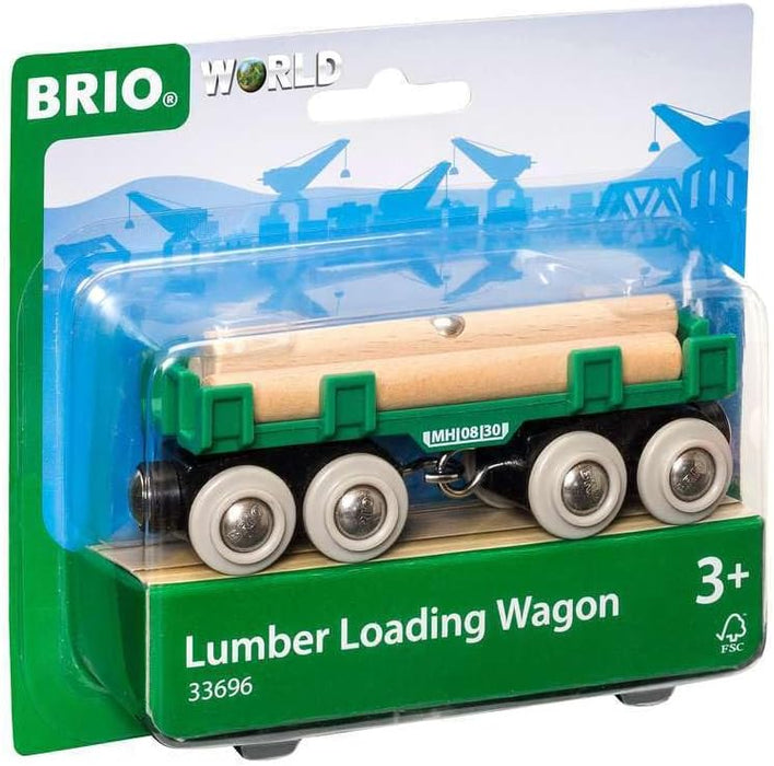 BRIO Lumber Loading Wagon 4pc 3yrs+