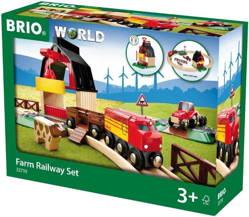 BRIO Farm Railway Set 20pcs Best Seller 3yrs+