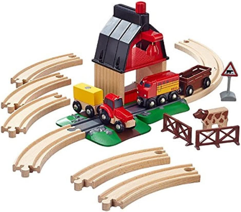 BRIO Farm Railway Set 20pcs Best Seller 3yrs+
