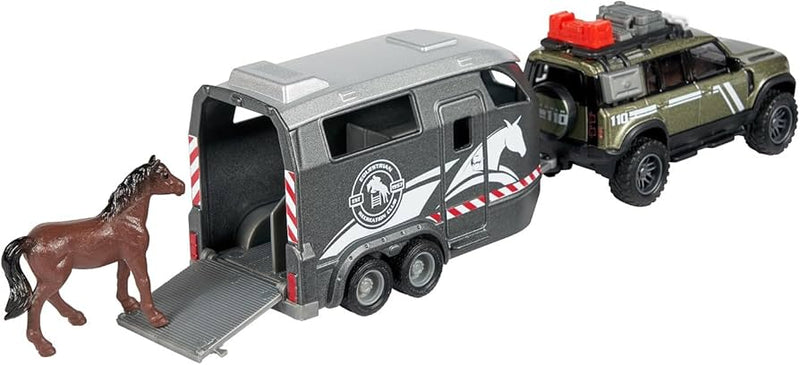 Majorette Land Rover Horse Carrier With Lights and Sound Toy Car 3yrs+