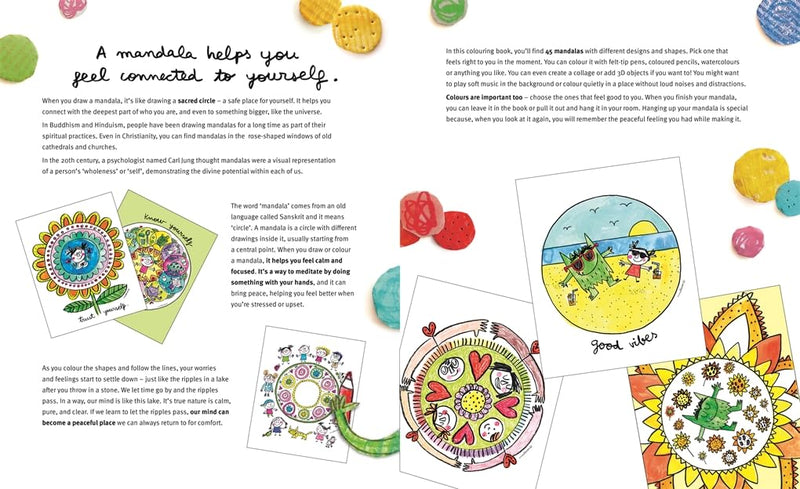 The Colour Monster Mindfulness Wellbeing Colouring Activity Book with 45 Mandalas to Color (Paperback) by Anna Llenas 5yrs+