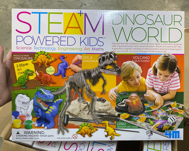 Steam Powered Kids Dinosaur World Kit with Volcano STEM Toys 5yrs+
