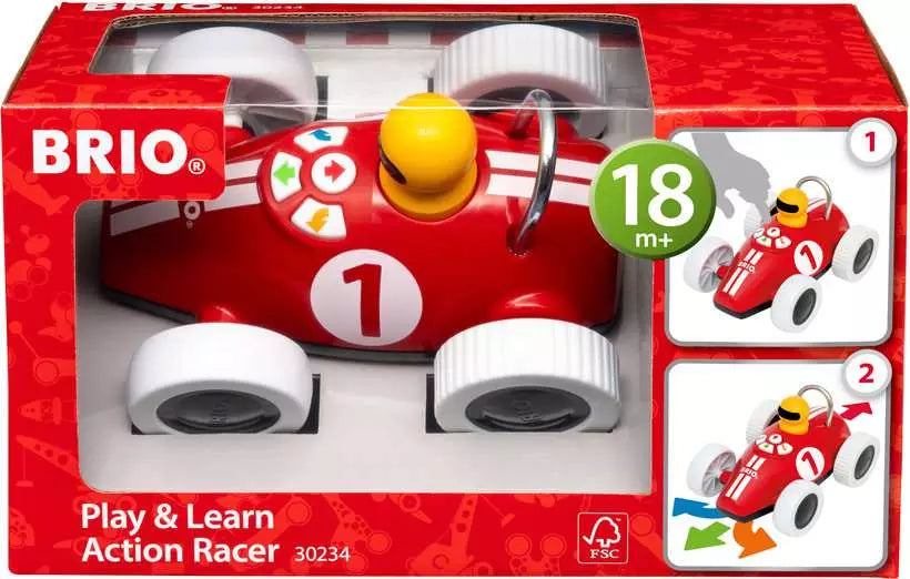 BRIO Play & Learn Action Racer Toddler Toy Car 18m+