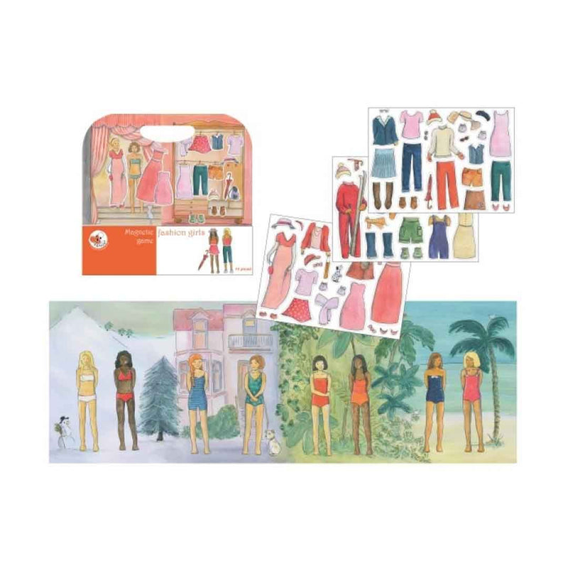 Egmont Magnetic Game Fashion Girls 73pcs Magnetic Interactive Activity Travel Toys 3yrs+