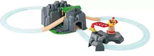 BRIO Crane & Mountain Tunnel With Sound 7pcs Large Set 3yrs+