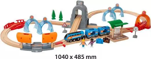 BRIO Smart Tech Action Tunnel Travel Set 37pcs Large Set Battery Operated Best Seller 3yrs+ (Bulky Shipping)