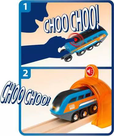 BRIO Smart Tech Action Tunnel Travel Set 37pcs Large Set Battery Operated Best Seller 3yrs+ (Bulky Shipping)