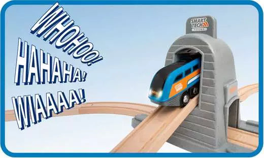 BRIO Smart Tech Action Tunnel Travel Set 37pcs Large Set Battery Operated Best Seller 3yrs+ (Bulky Shipping)