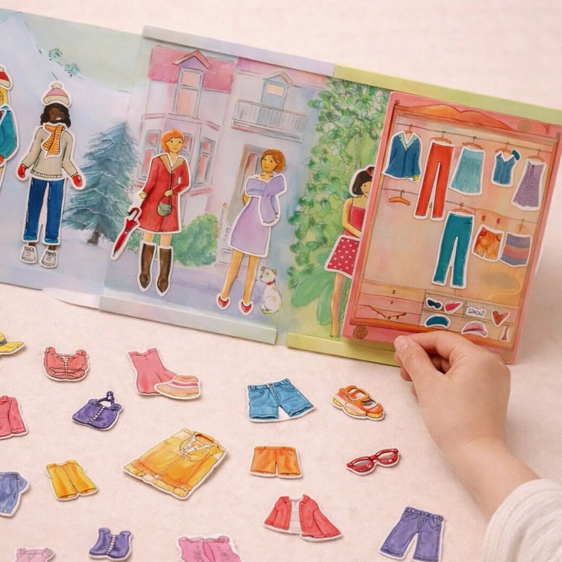 Egmont Magnetic Game Fashion Girls 73pcs Magnetic Interactive Activity Travel Toys 3yrs+