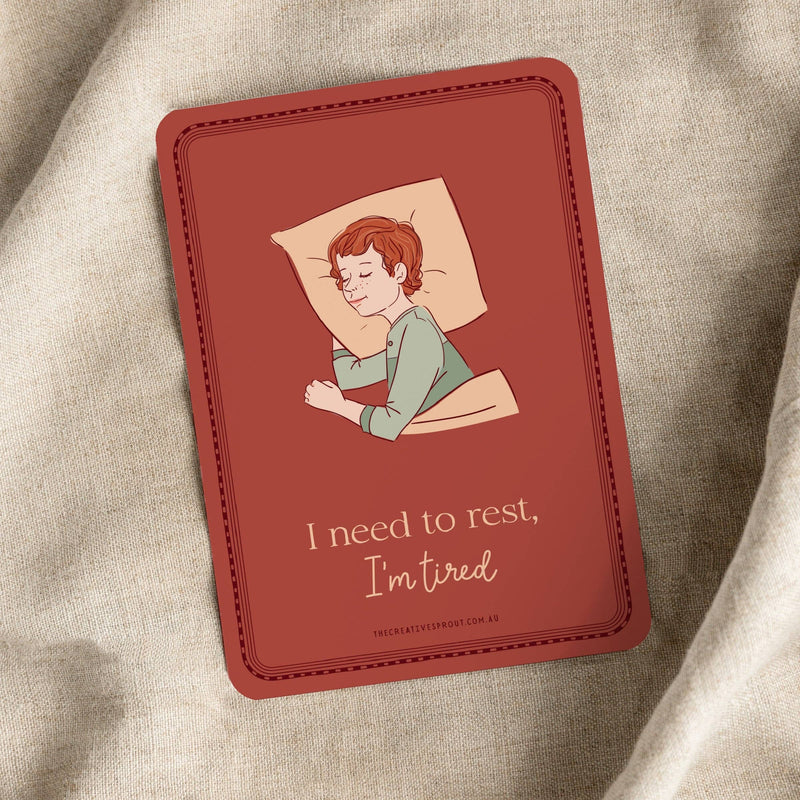 The Creative Sprout Communication Cards for Kids Social-Emotional Behavioural Wellbeing Life Beliefs and Values 3yrs+