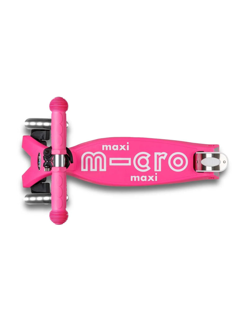 Micro Scooter Maxi Deluxe 3-wheel Foldable Scooter LED Neon 5yrs+ (Bulky Shipping)