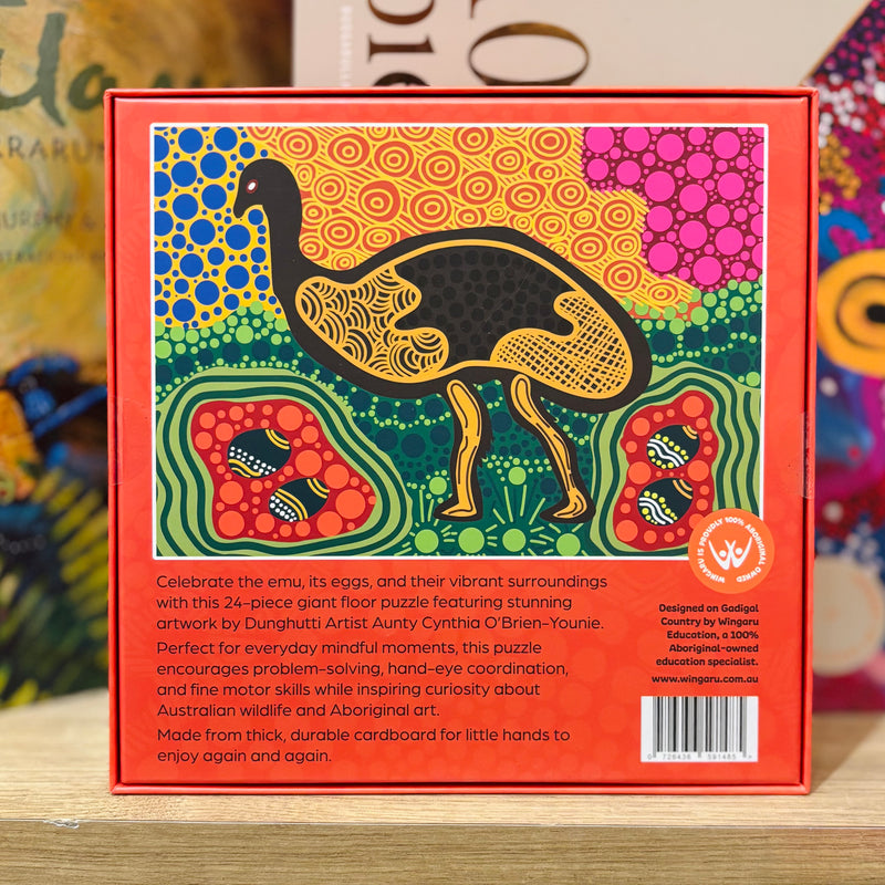 Emu Giant Floor Jigsaw Puzzle by Wingaru First Nations Resources Indigenous Art 3yrs+