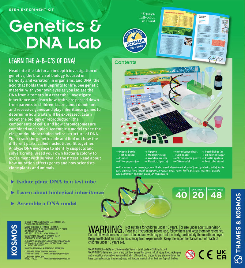 Genetics and DNA Lab Kit by Thames & Kosmos  Early Science STEM Toys Gifting Idea for 10yrs+