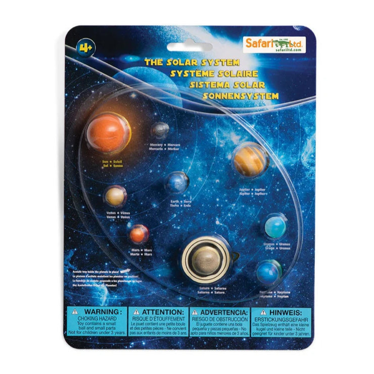 Set of 9 Solar System Figurine Montessori Language Mini Figurines Collection by Safari Ltd 4yrs+