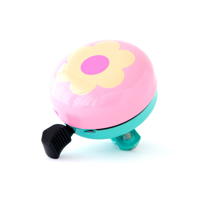Beep Retro Flower Power Bike Bell and Scooter Bell PINK
