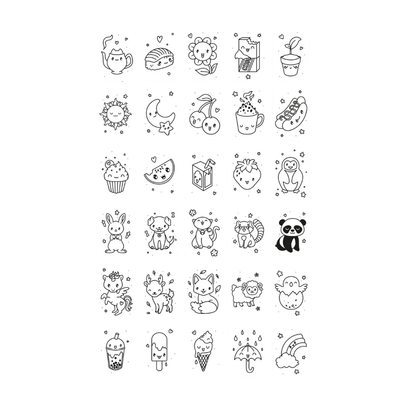 Kidywolf KidyDraw Mini LCD Screen Tracing Tablet Book Kawaï Travel Toys for Kids 4yrs+