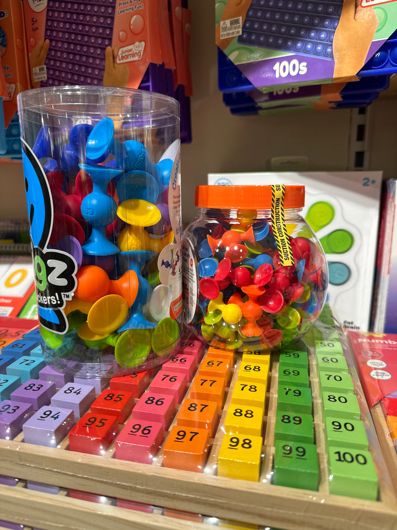 Fat Brain Toys Squigz Starter Set Pot it Travel Fidget Toys Sensory Toys Best Seller Gifting Idea for 3yrs+