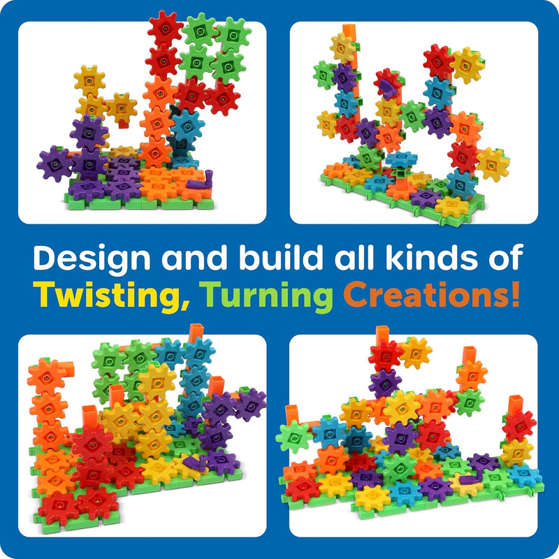 Gears! Gears! Gears! 100pcs Deluxe Building Set By Learning Resources STEM Toys Gifting Creativity Toy Idea for 3yrs+