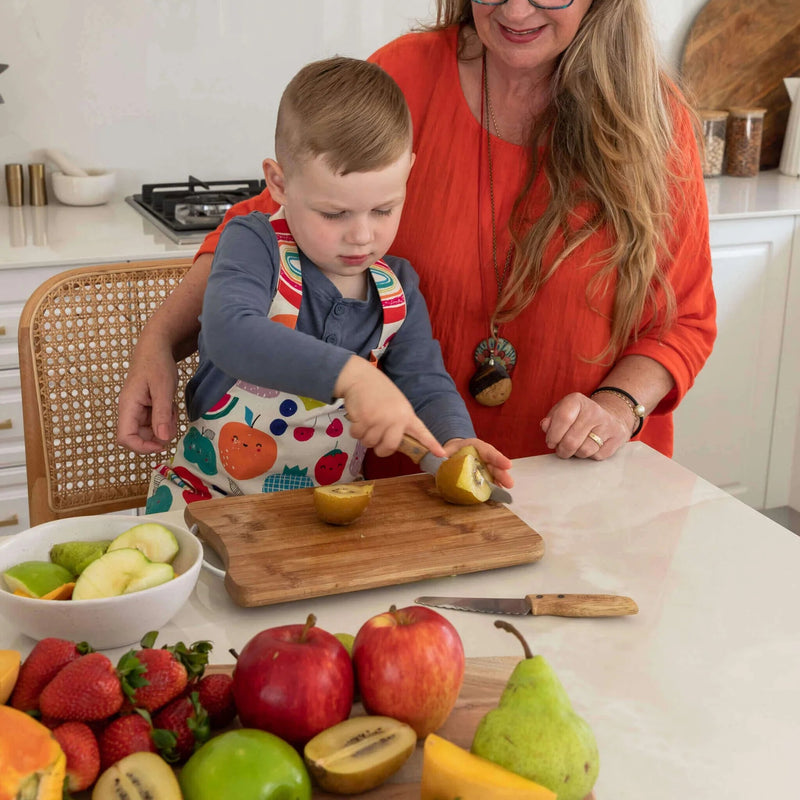 Kiddikutter Toddler Friendly Knife Wooden Apples Montessori Practical Life Materials Best Seller 3yrs+