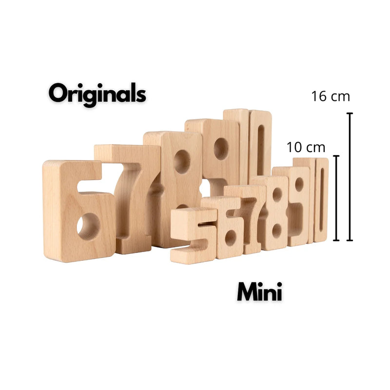 SumBlox Minis Basic Set 80 Blocks & 80 Activity Cards Wooden Building Blocks Maths Toys 3yrs+