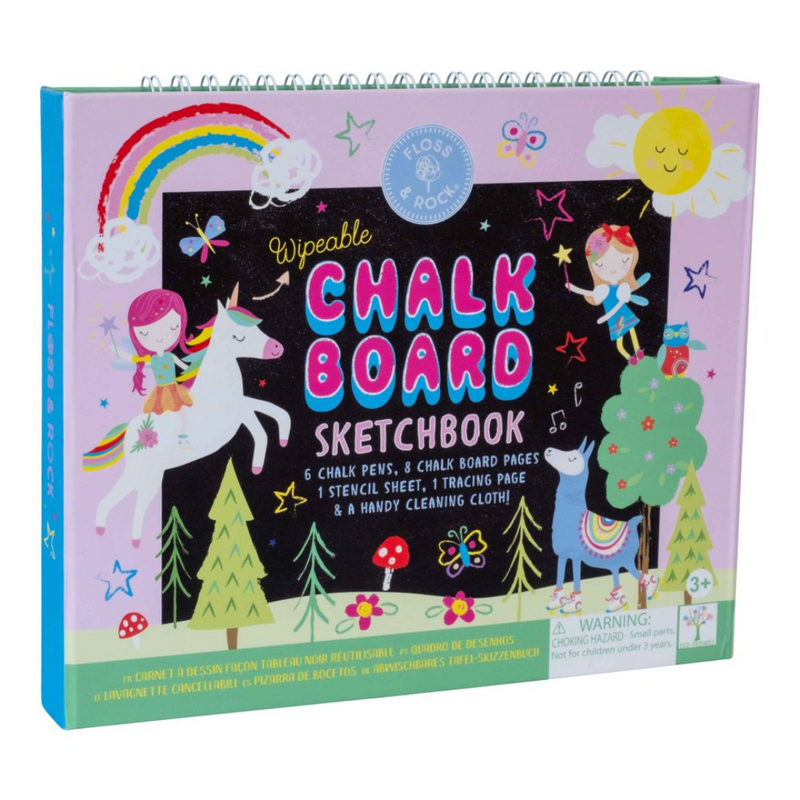 Floss & Rock Chalk Board Sketch Book Rainbow Fairy Art and Craft for Kids Fairy Unicorn and Castle Theme 3yrs+ Best Seller