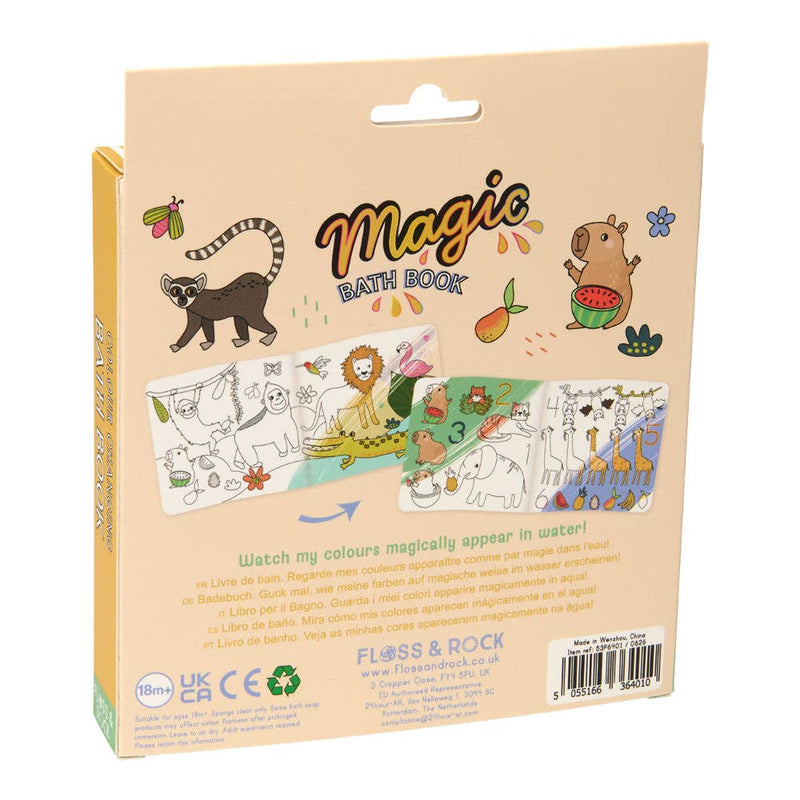 Floss & Rock Magic Colour Changing Bath Book Jungle Kid Bath Book Bath Toys 18m+