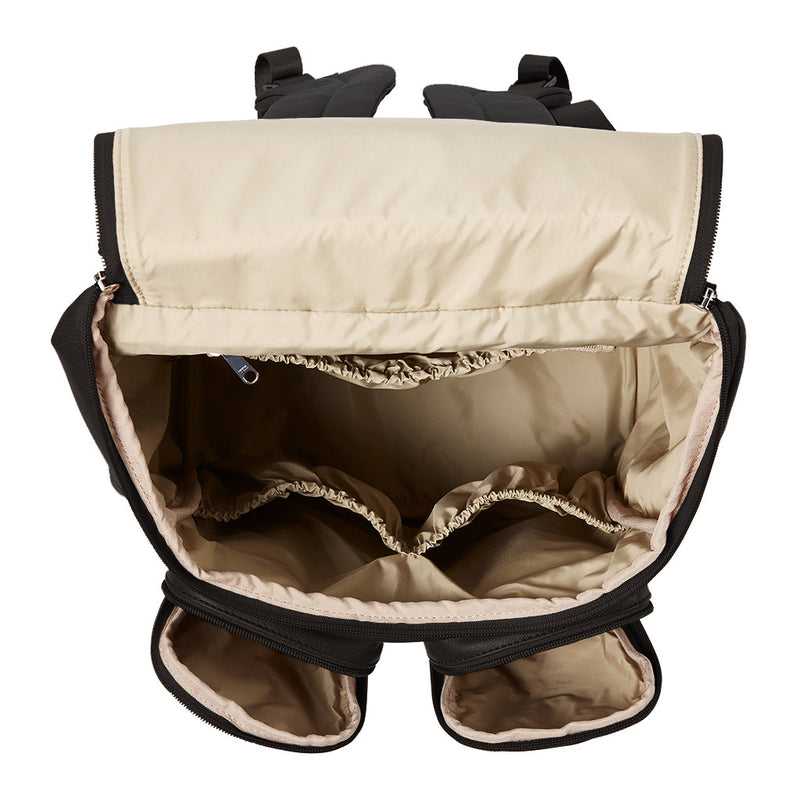 OiOi Signature Nappy Backpack Black Vegan Leather Best Seller Mothers Day