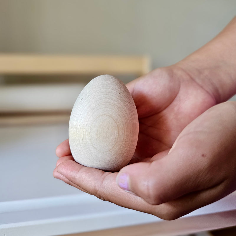 Wooden Hen Egg Sensory Easter Toys Montessori Practical Life Materials