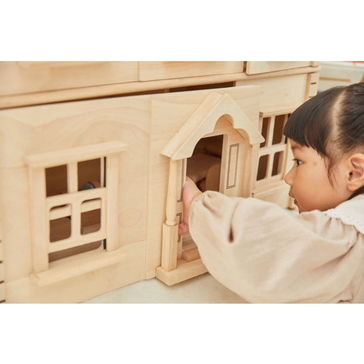 PlanToys Victorian Doll House Rubber Wood Best Seller 3yrs+ (Bulky Shipping)