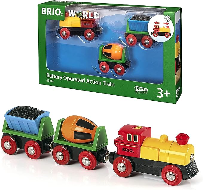 BRIO Battery Operated Action Train with Light 3pcs 3yrs+