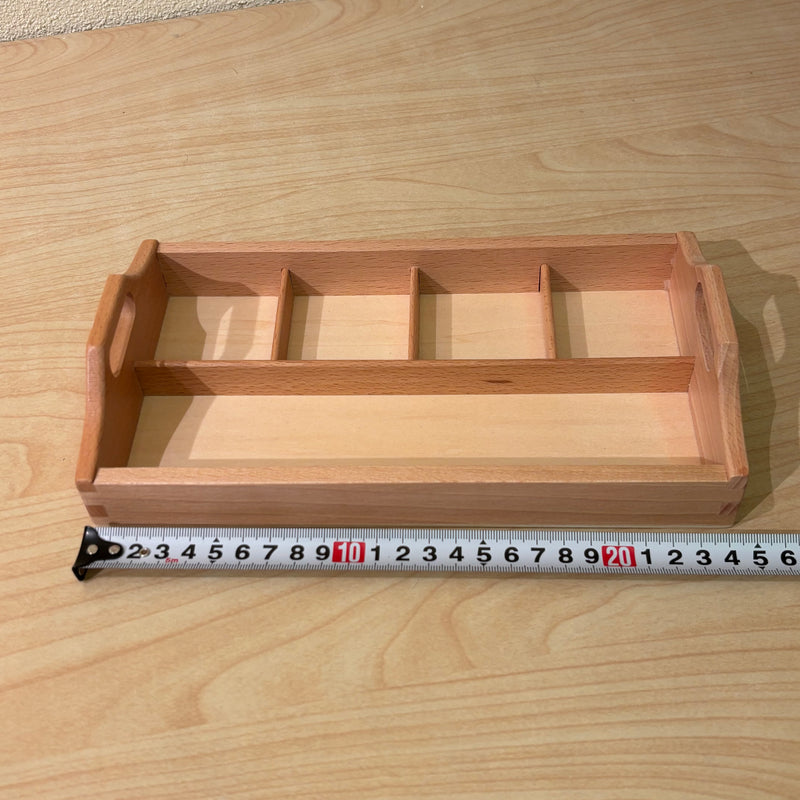 Montessori 4 Compartment Wooden Sorting Tray