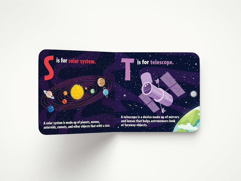 ABCs of Astrophysics (Board Book) Early Literacy STEM Science Kids Book