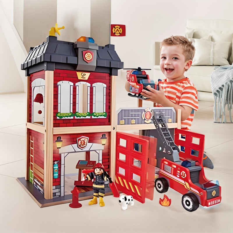 Hape City Fire Station 3yrs+ (Bulky Shipping)