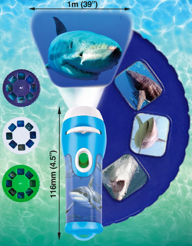 Brainstorm Toys Shark Torch and Projector Outdoor Travel Toys Animal Toy Early Science STEM Toys 3yrs+