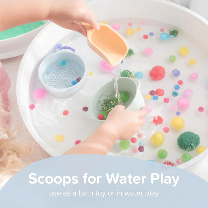 Inspire My Play Pastel Silicone Mini Scoops 4pcs Motor Skills Developmental Toys 10m+