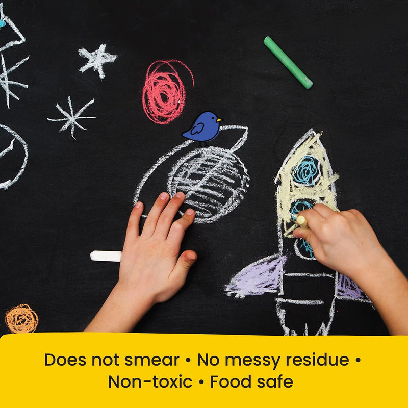 Jaq Jaq Bird ButterStix Zero Dust Chalk 12pc Assorted Colours with Holder Stationary Art and craft for kids 3yrs+