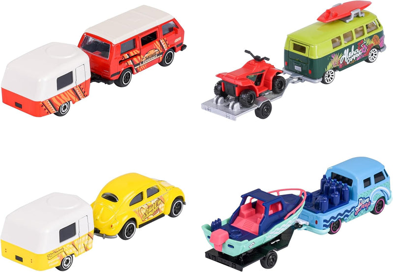 Majorette Volkswagen The Originals Trailer 1pc 4 Designs Metal Travel Toys Car Gift Idea for 3yrs+
