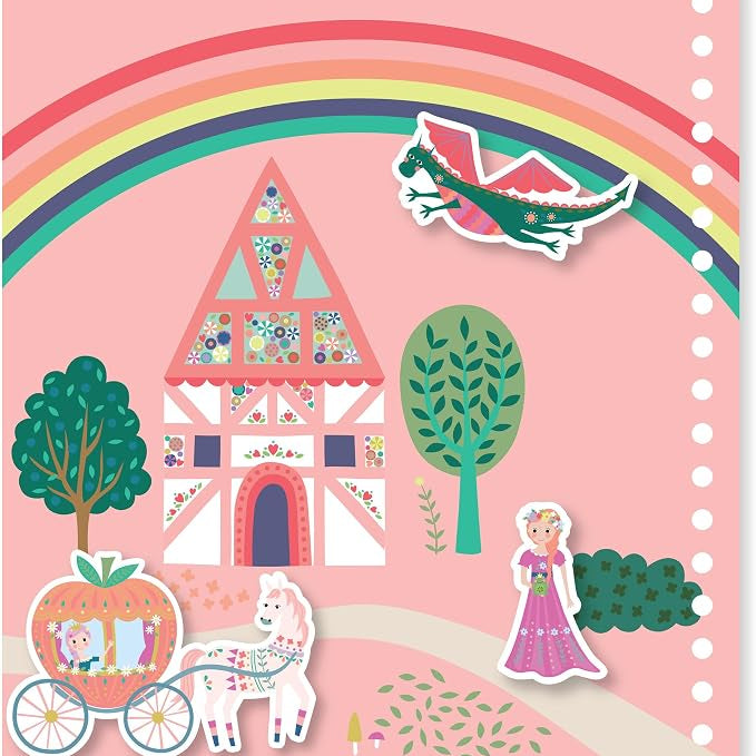Floss & Rock Water Multiplay Fairy Tale Reusable Activity Book 16 Activities with Water Pen Art and Craft for Kids Fairy Unicorn and Castle Theme 3yrs+