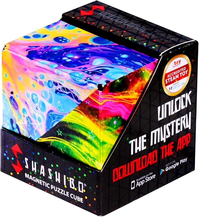 Shashibo Cosmos Shape Holographic Shifting Puzzle Box Fidget Travel Toys Sensory Toys 8yrs+