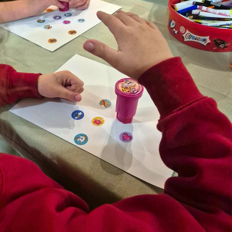 Rainbow Sticker Stamper by House of Marbles Art and Craft for Kids Fairy Unicorn and Castle Theme  3yrs+