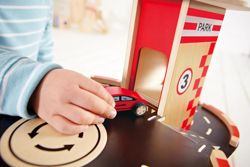 Hape Park & Go Garage Toy Car 3yrs+ (Bulky Shipping)
