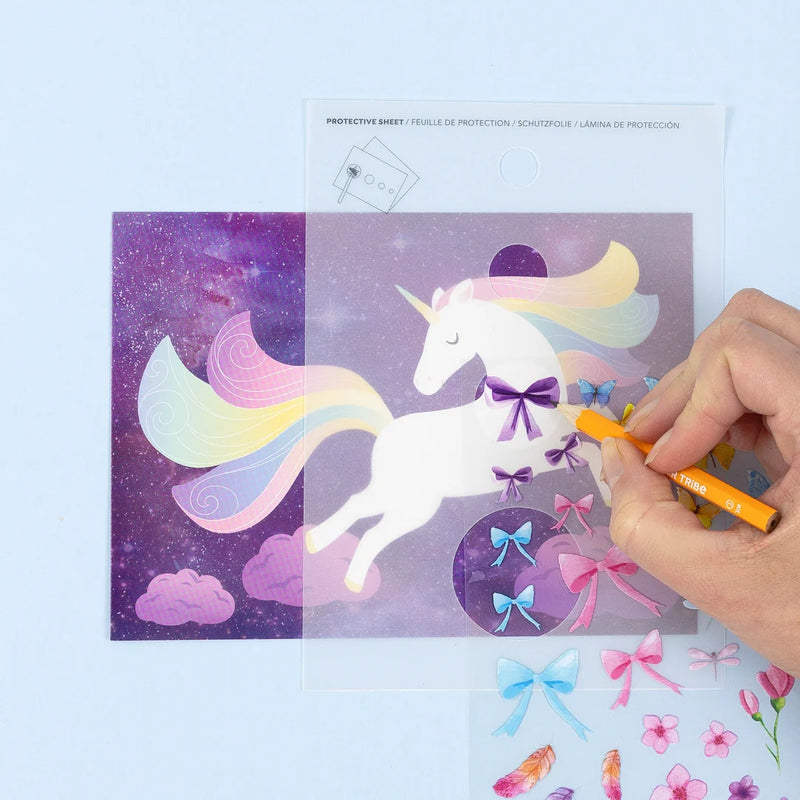 Tiger Tribe Transfer Magic Magical Unicorns Art and Craft for Kids Travel Toys 4yrs+