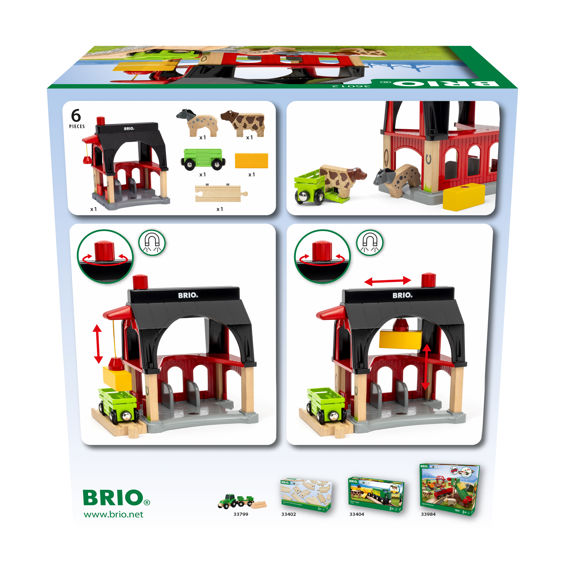 BRIO Animal Barn 6pcs Farm Animal Toys 3yrs+
