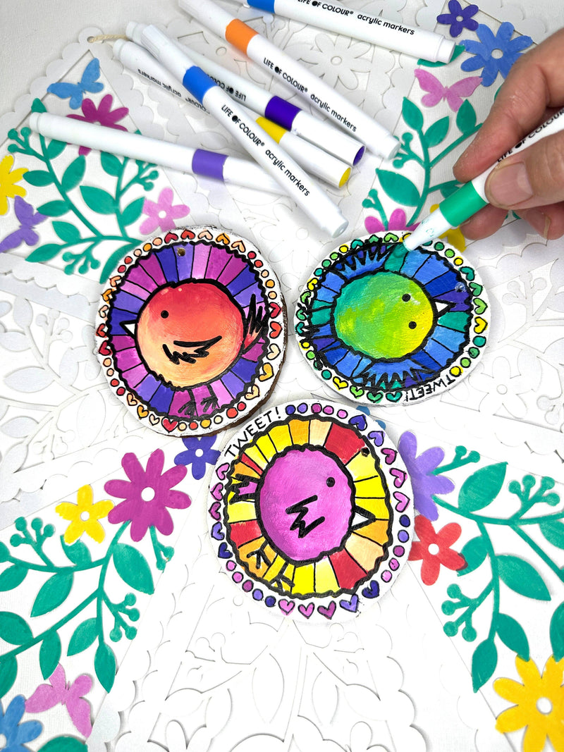 Life of Colour Acrylic Markers Classic Colours Set of 24 Stationary Art and Craft for Kids 3yrs+