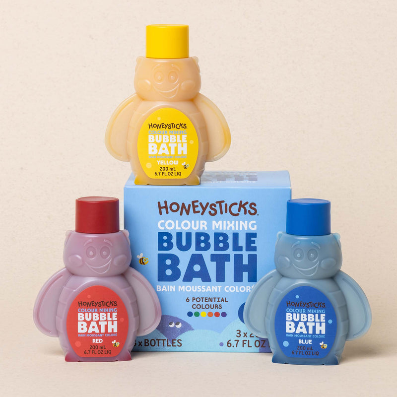 Honeysticks Bubble Bath Colour Mixing 3pcs 200ml Bath Toys Retired 3yrs+