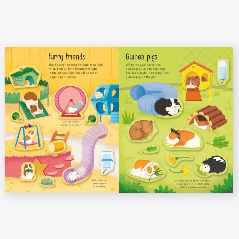 Pets First Sticker Activity Book with 150 stickers (Paperback) by Usborne Travel Toys