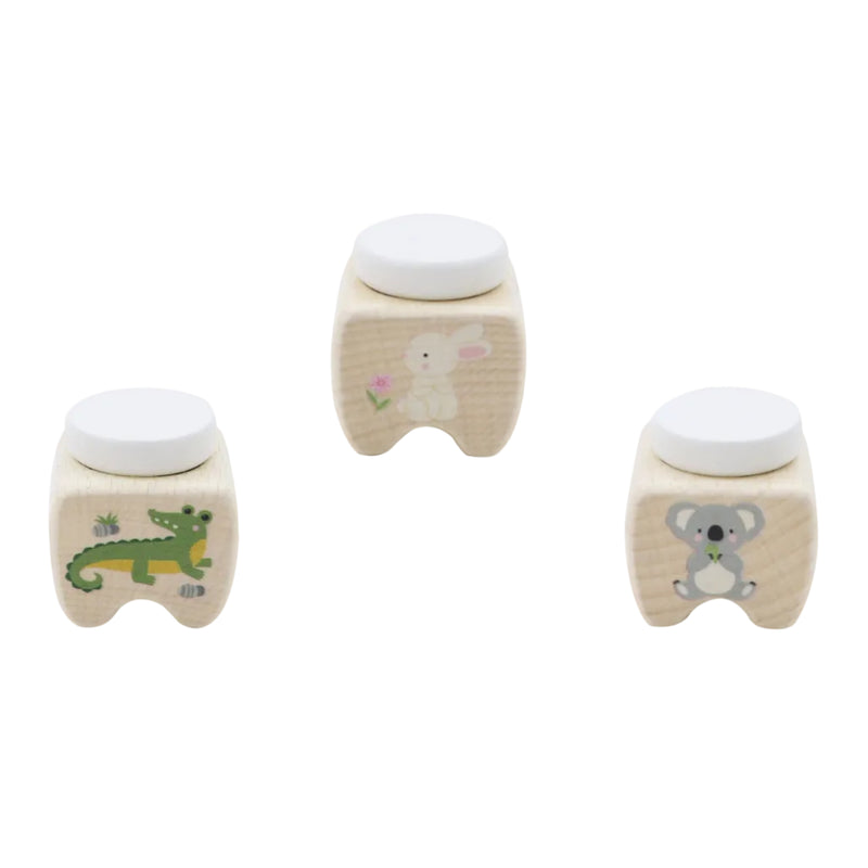 ToysLink Wooden Tooth Fairy Box 4 Designs 1pcs Assorted Koala Bunny and Crocodile