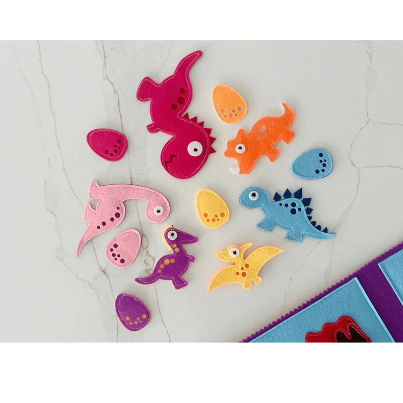Wondertivity Land Before Time Busy Book Fabric Activity Book Kids Interactive Book Travel Toys 3yrs+