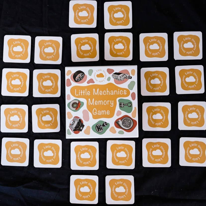 Little Mechanics Memory Game Car Parts By Little Dreamerz Toy Car Card Game for Kids 3yrs+