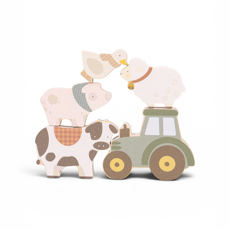 Onya Kids Wooden Farm Puzzle Wooden Knob Puzzle Developmental Toys 18m+